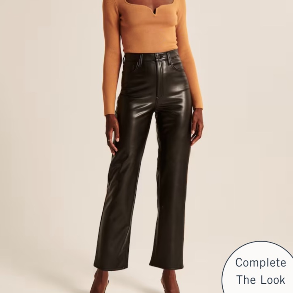 Abercrombie & Fitch Black Vegan Leather pants